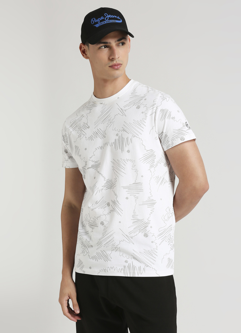 White Water Base Print Short Sleeve T-shirt, , large image number 0