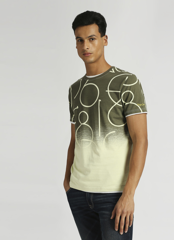 Military Green Ombre Short Sleeve T-shirt