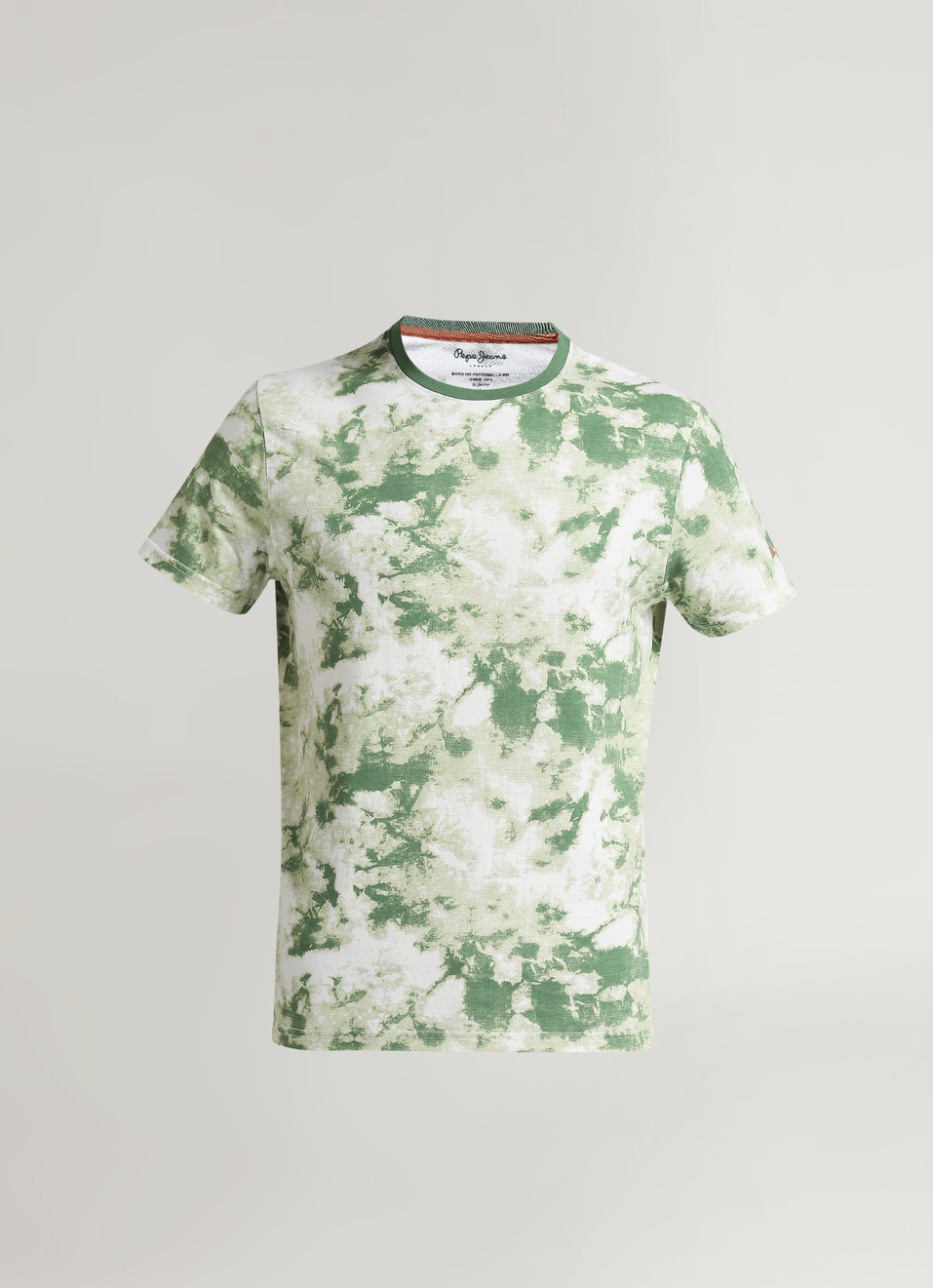 Green Tie And Dye Print Short Sleeve T-shirt, , large image number 6