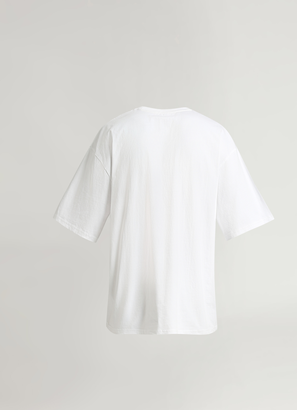 White Oversized Photographic Print Short Sleeve T-shirt, , large image number 7