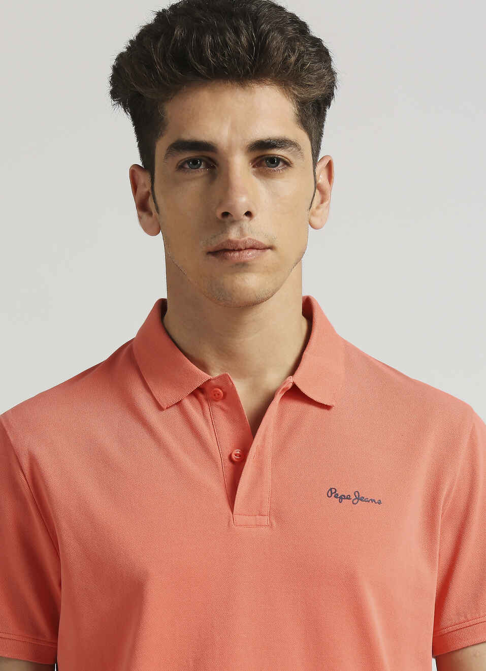 Coral Premium Logo Print Short Sleeve Polo, , large image number 4