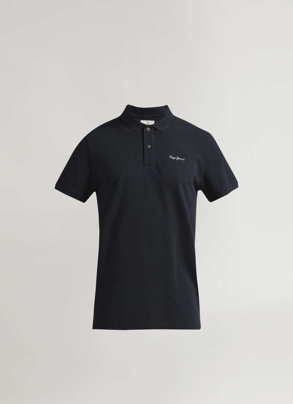Navy Premium Logo Print Short Sleeve Polo, , large image number 6