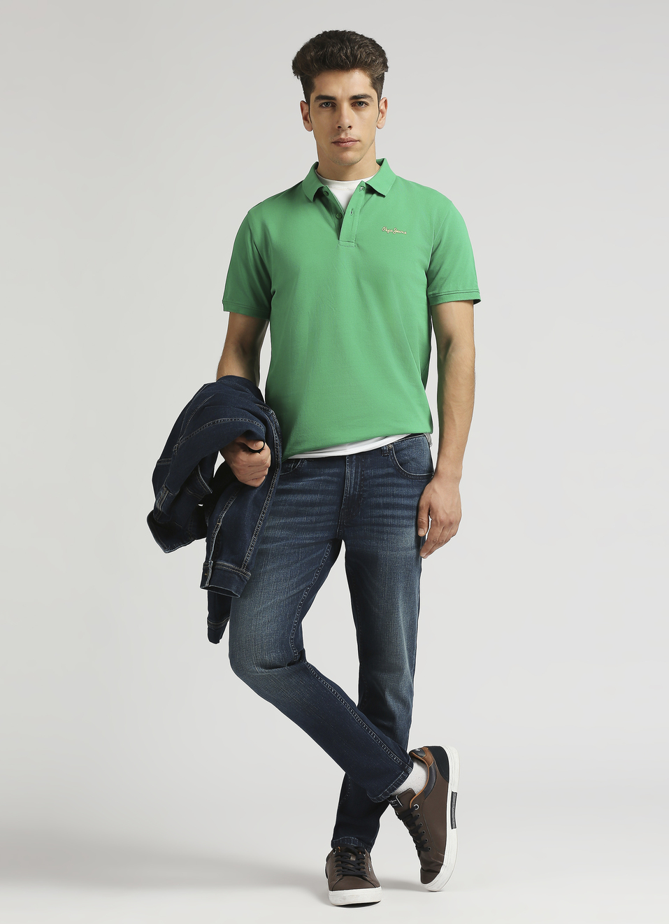 Sport Green Premium Logo Print Short Sleeve Polo, , large image number 5