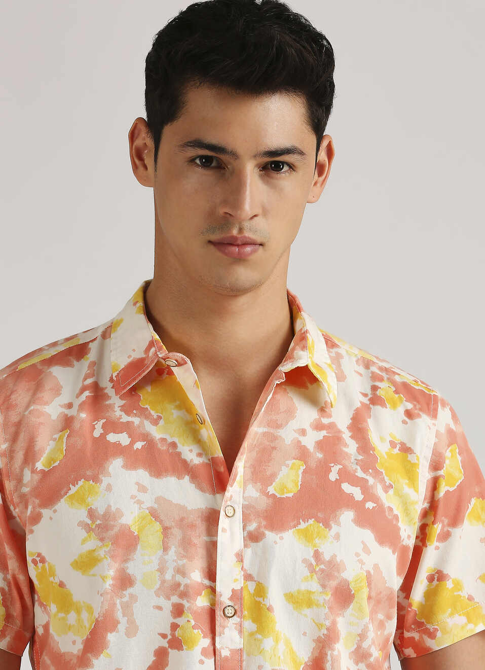 Orange All Over Print Short Sleeve Shirt, , large image number 4