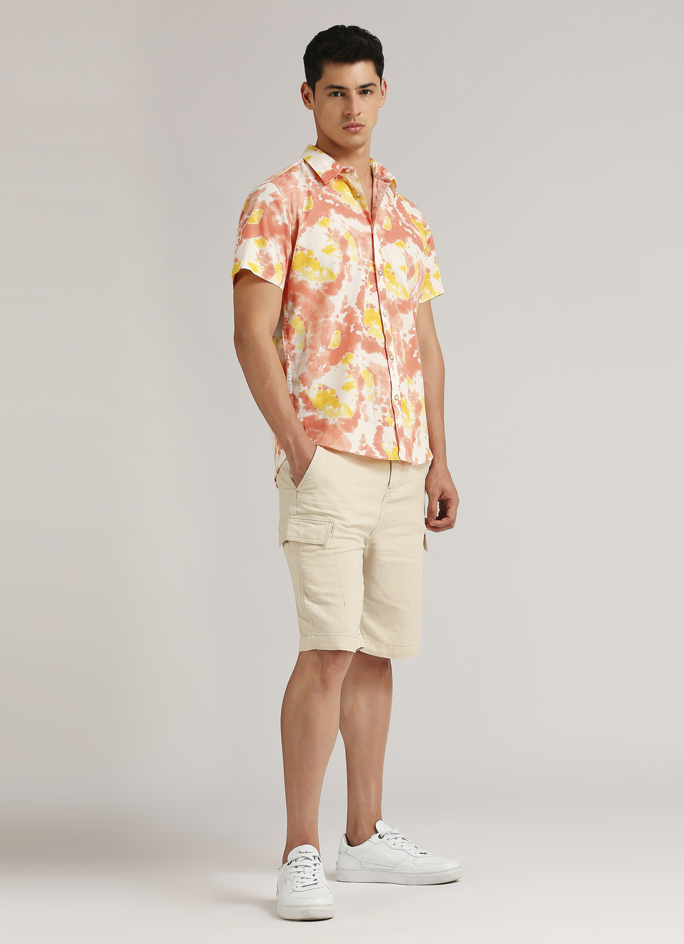 Orange All Over Print Short Sleeve Shirt, , large image number 5