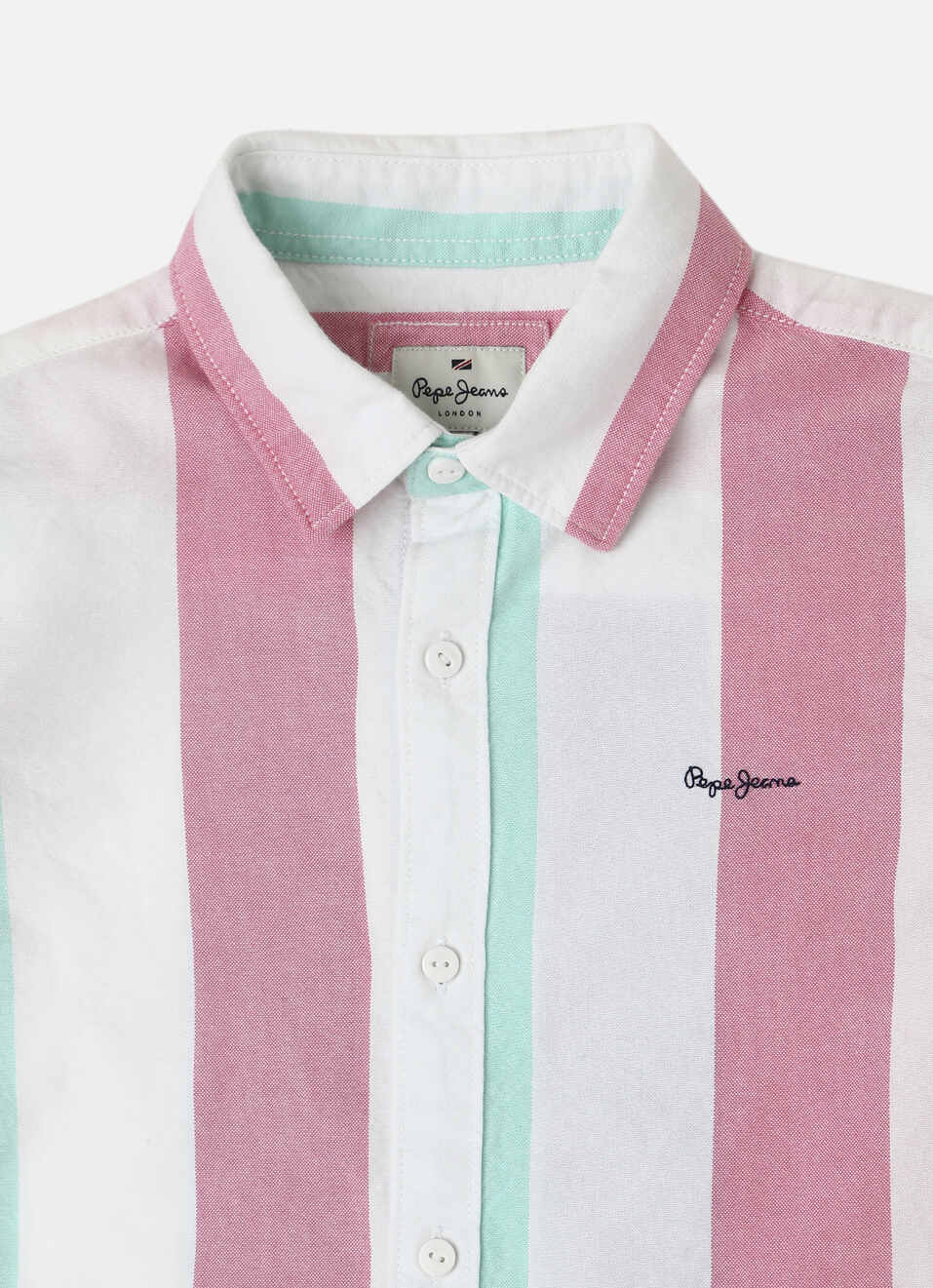 Boys White Stripes Long Sleeve Shirt, , large image number 2