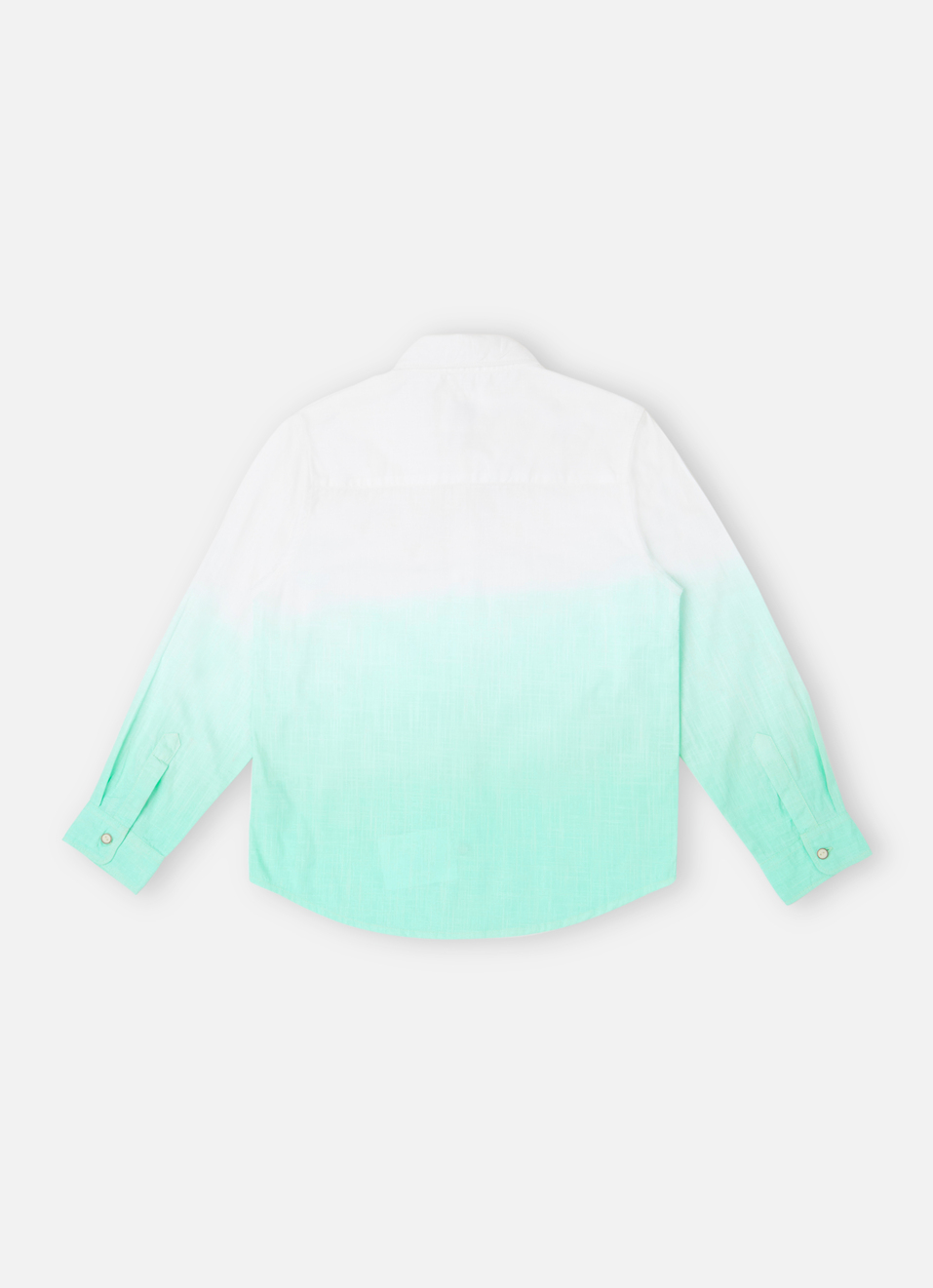 Boys Green Dip Dye Long Sleeve Shirt, , large image number 1