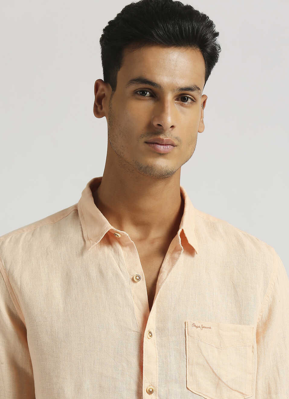 Peach Patch Pocket Full Sleeve Shirt, , large image number 4