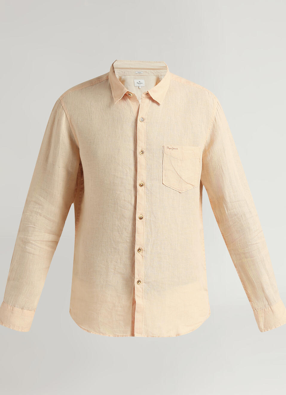 Peach Patch Pocket Full Sleeve Shirt, , large image number 6