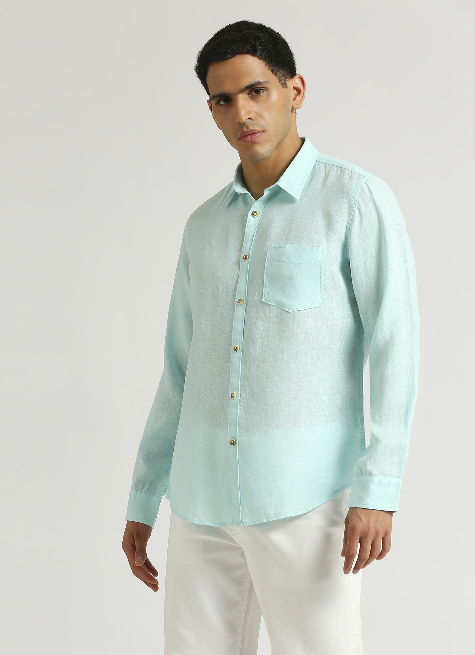 Blue Patch Pocket Full Sleeve Shirt, , large image number 3