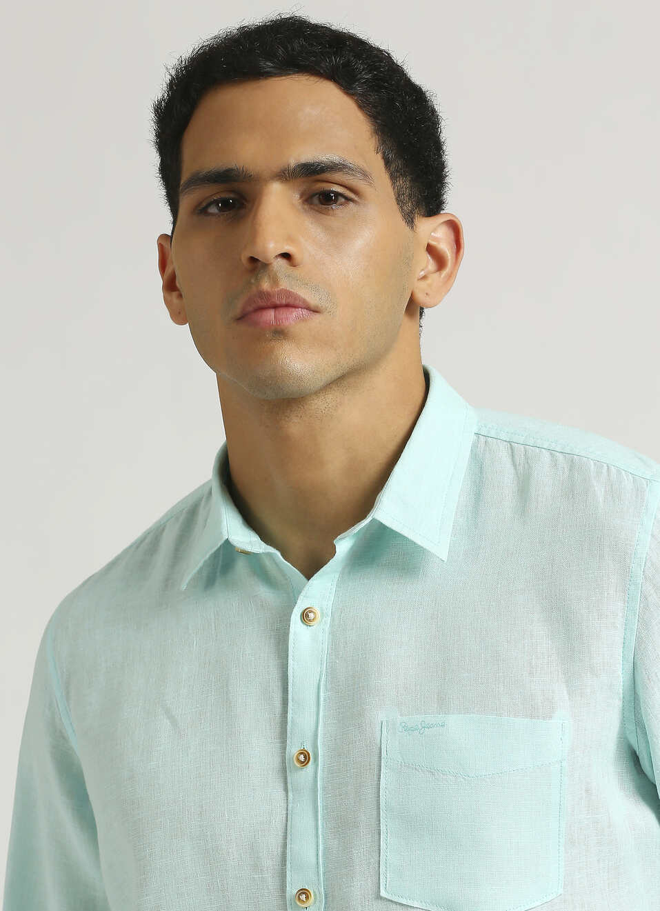 Blue Patch Pocket Full Sleeve Shirt, , large image number 4