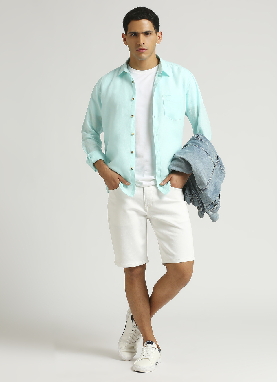 Blue Patch Pocket Full Sleeve Shirt, , large image number 5