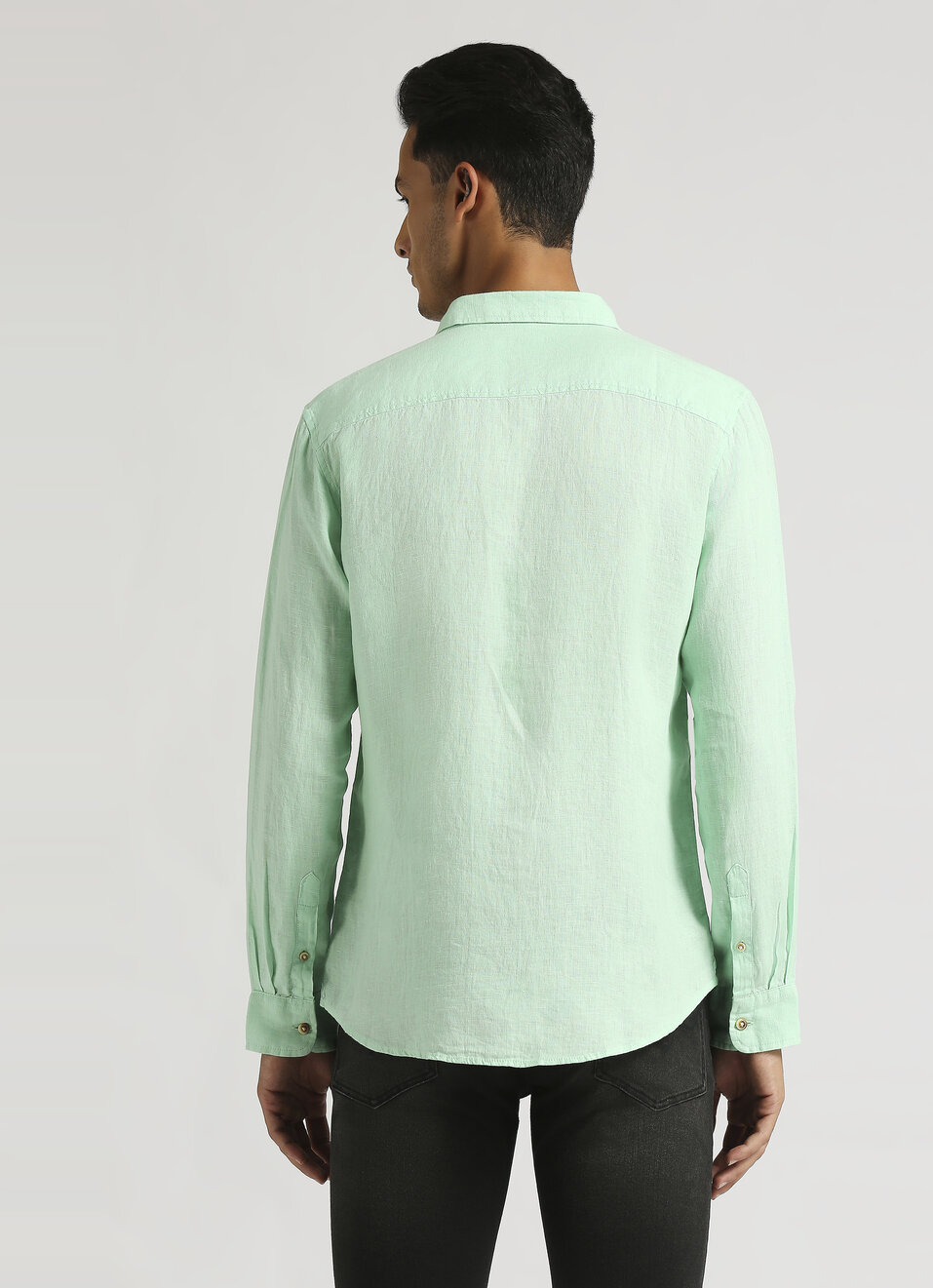 Moss Green Patch Pocket Full Sleeve Shirt, , large image number 2