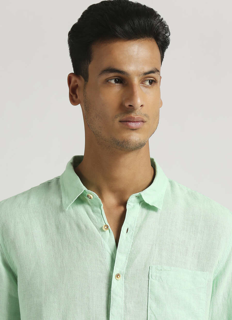 Moss Green Patch Pocket Full Sleeve Shirt, , large image number 4