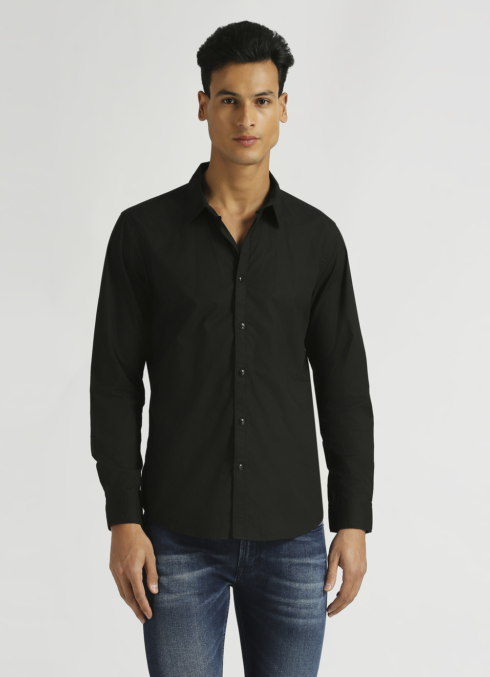 Black Full Sleeved Shirt, , large image number 1