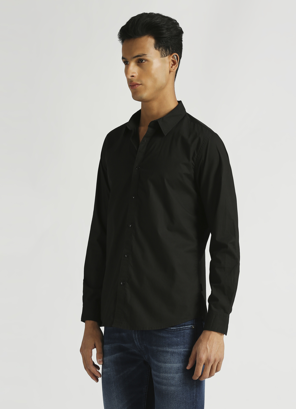 Black Full Sleeved Shirt, , large image number 3