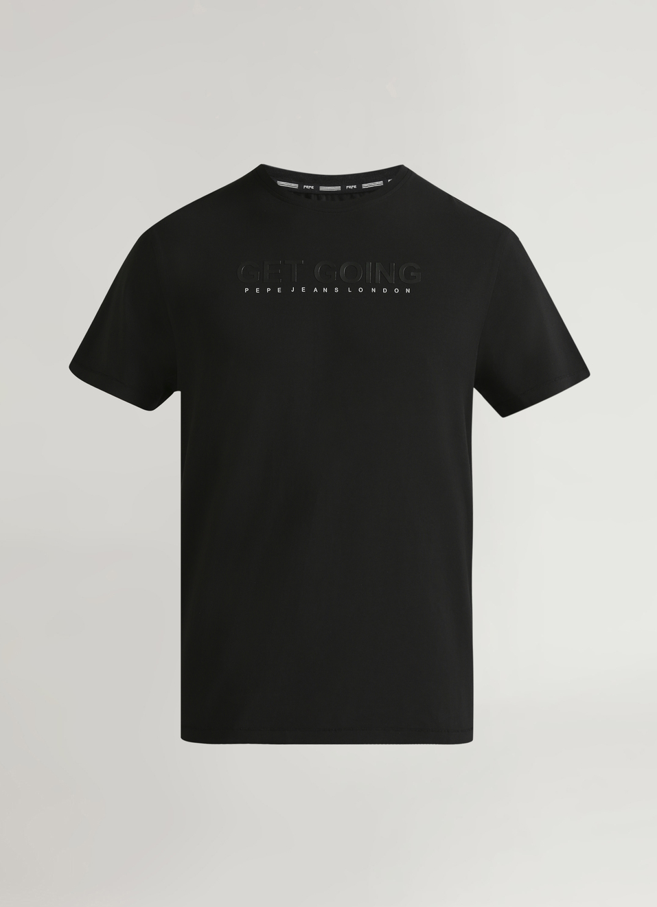 Men Black Crew Neck Stretchable T-shirt, , large image number 6