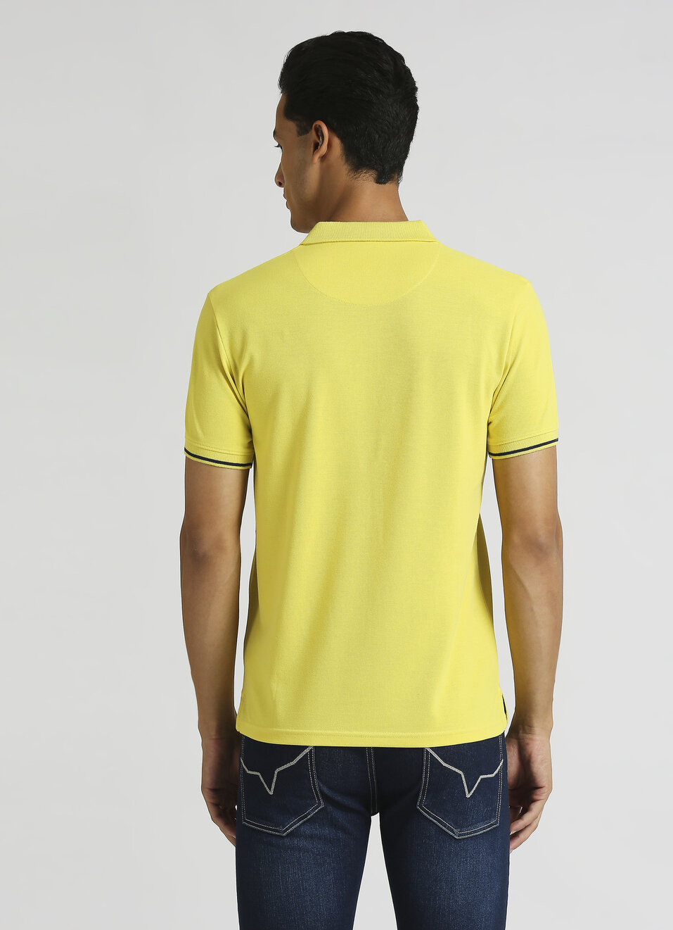 Yellow Solid Short Sleeve Polo, , large image number 1