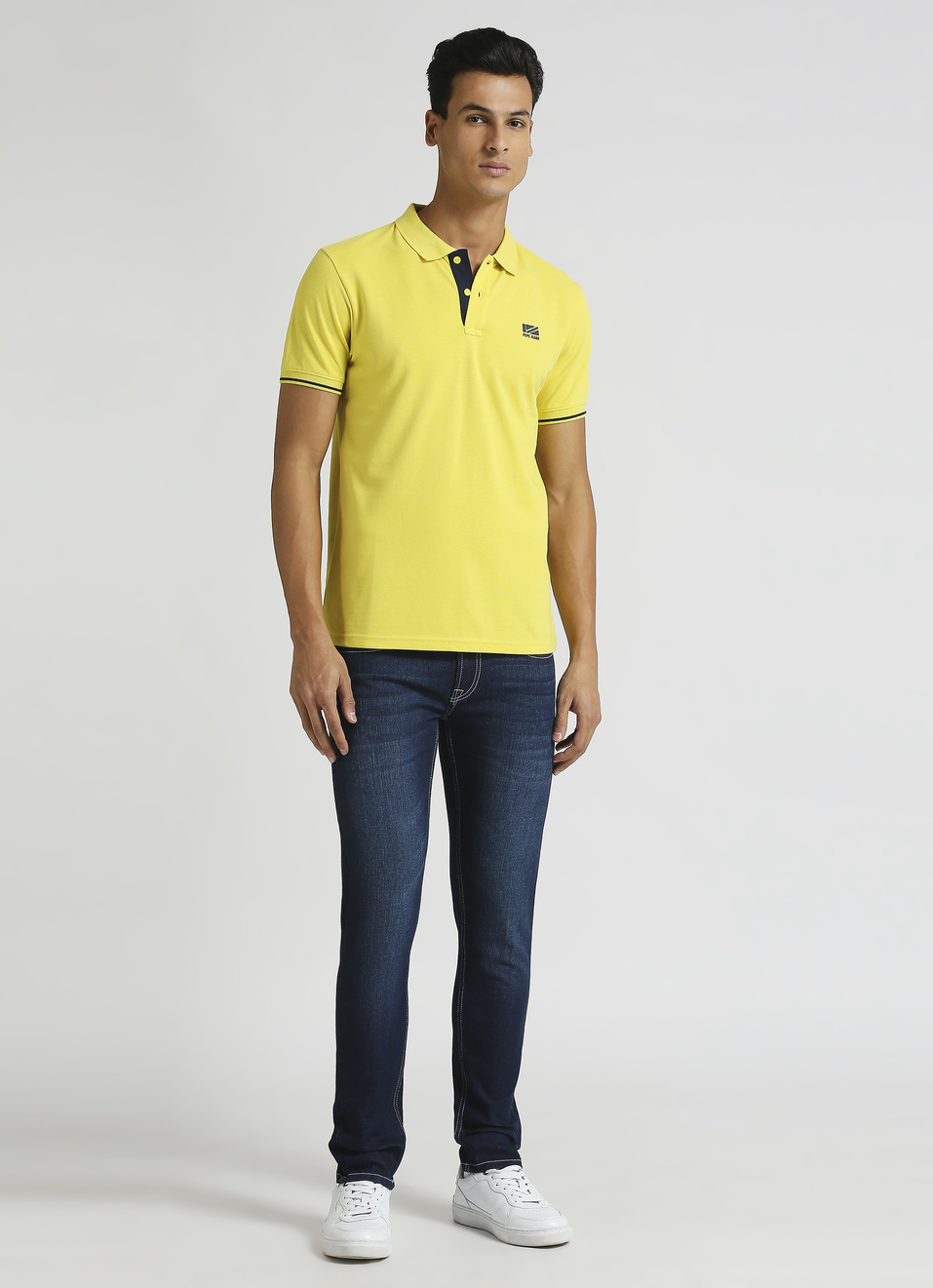 Yellow Solid Short Sleeve Polo, , large image number 3