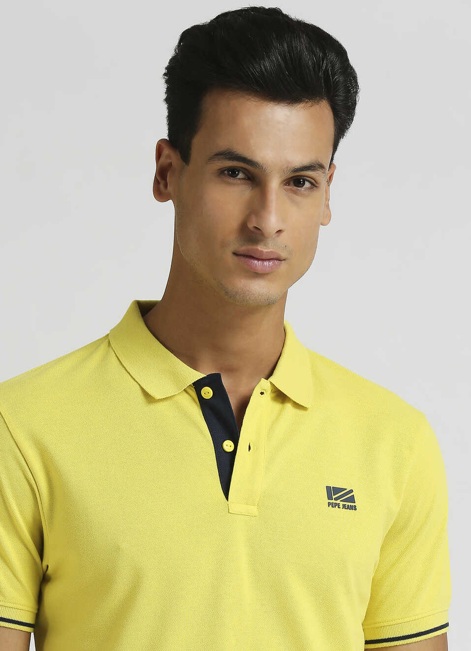 Yellow Solid Short Sleeve Polo, , large image number 4