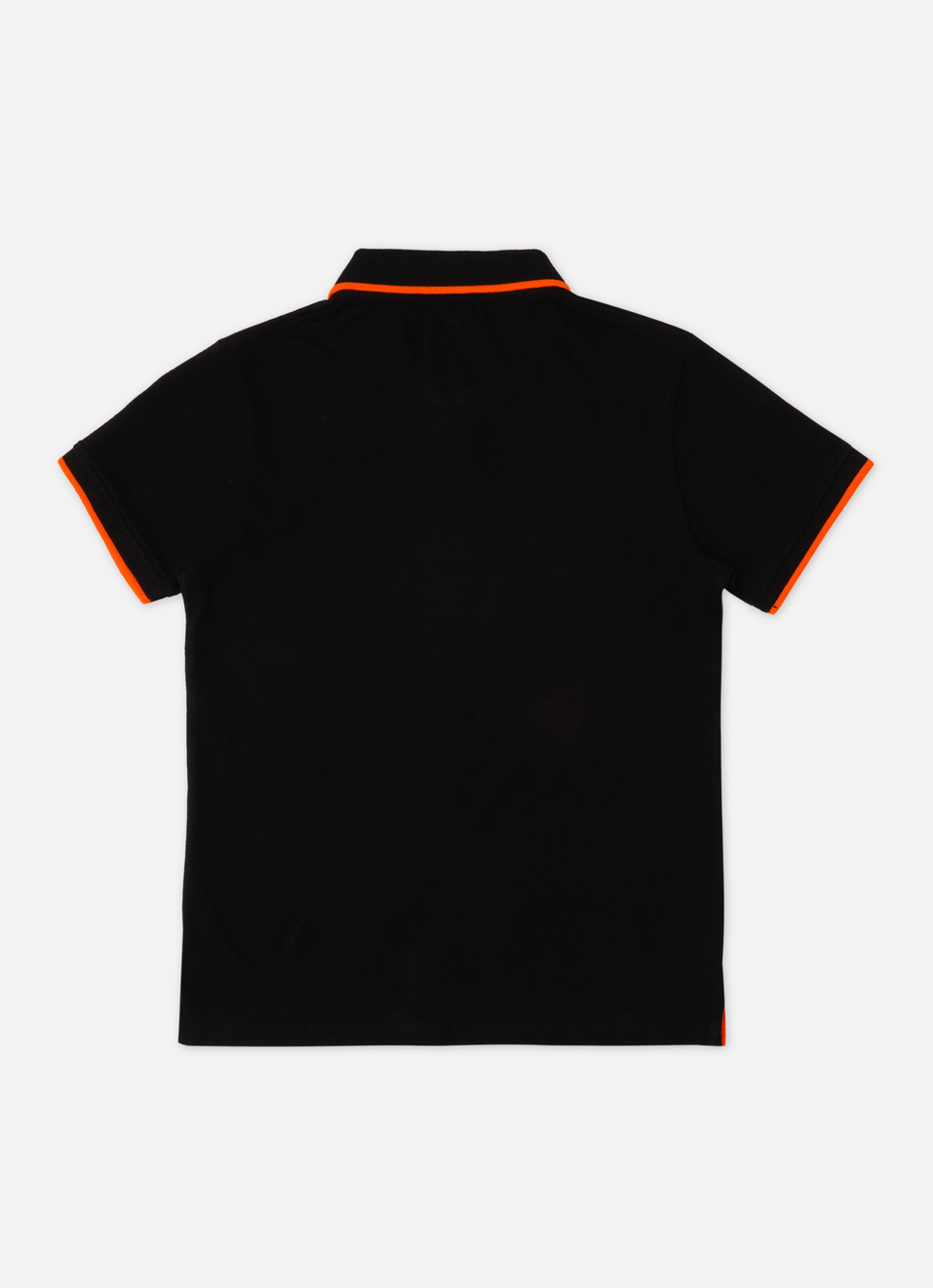 Boys Black Colour Block Short Sleeve Polo, , large image number 1