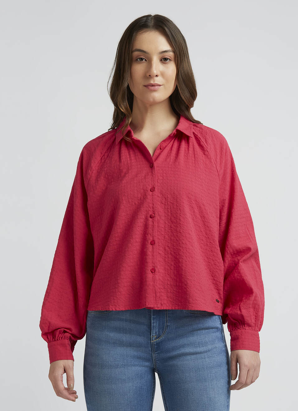 Pink Raglan Sleeve Shirt, , large image number 1