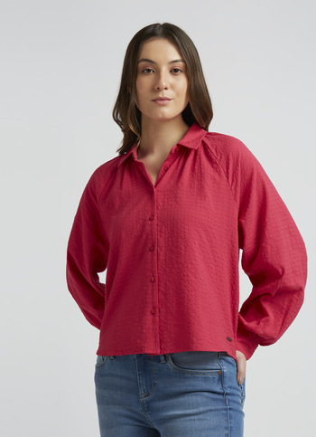 Pink Raglan Sleeve Shirt