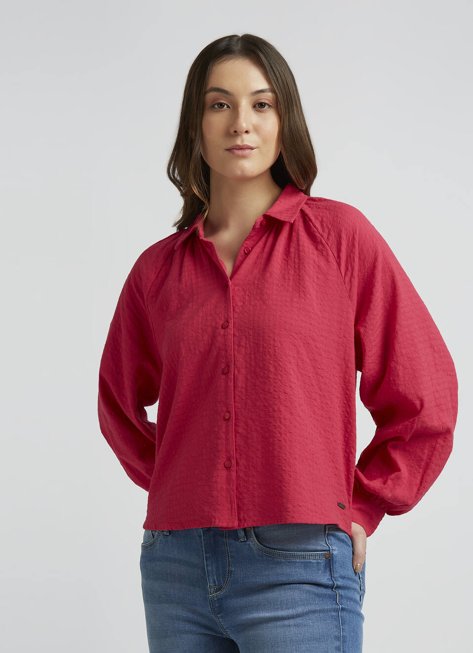 Pink Raglan Sleeve Shirt, , large image number 0