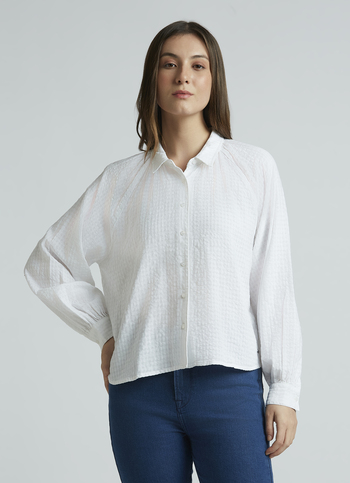 White Raglan Sleeve Shirt