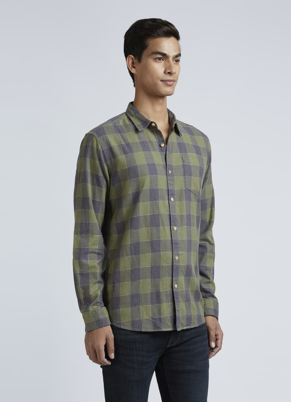 Green Check Full Sleeve Shirt, , large image number 3