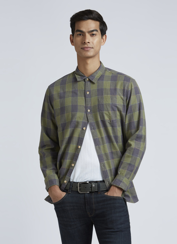 Green Check Full Sleeve Shirt
