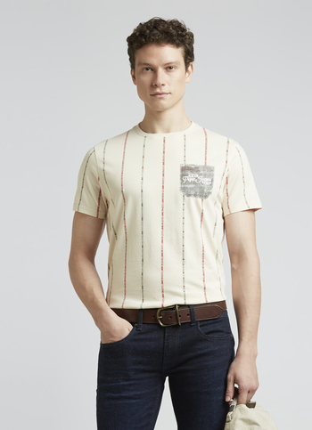 Ivory Stripes Short Sleeve T-shirt