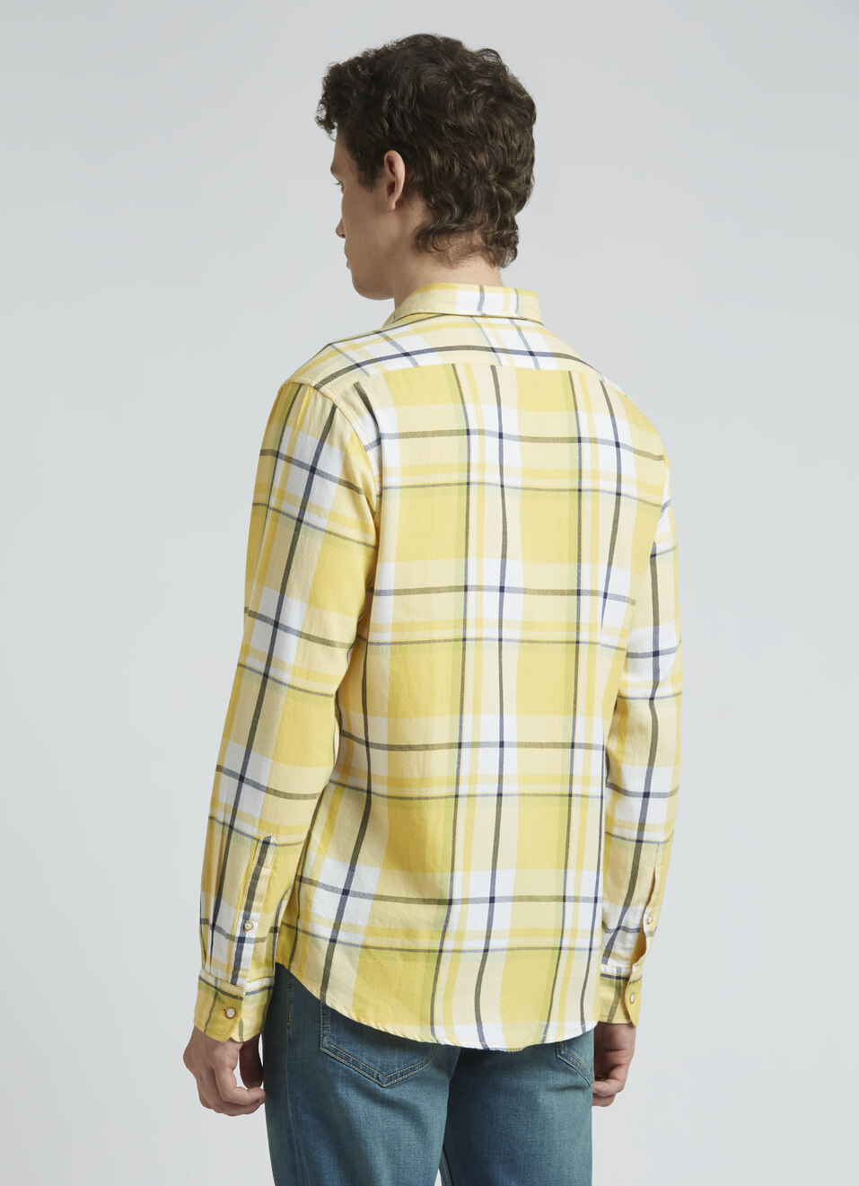 Yellow Checks Full Sleeve Shirt, , large image number 2