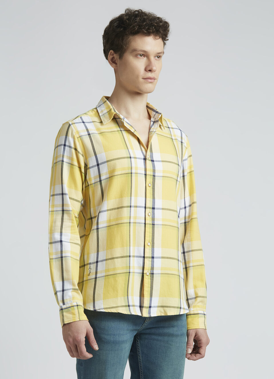 Yellow Checks Full Sleeve Shirt, , large image number 3