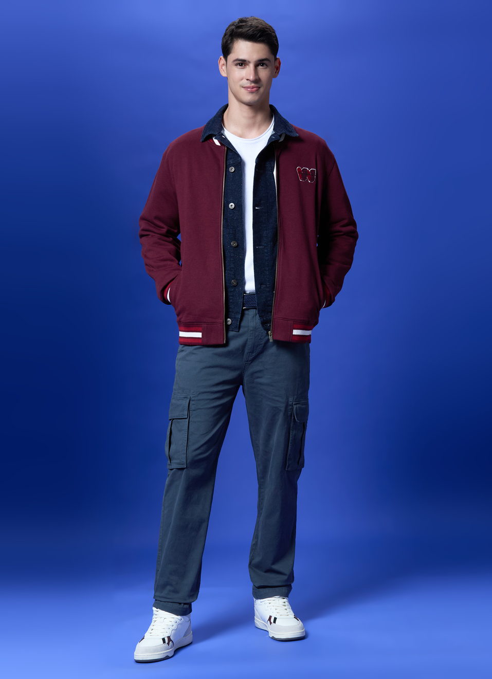 Burgundy Back Print Full Sleeve Sweatshirt, , large image number 5