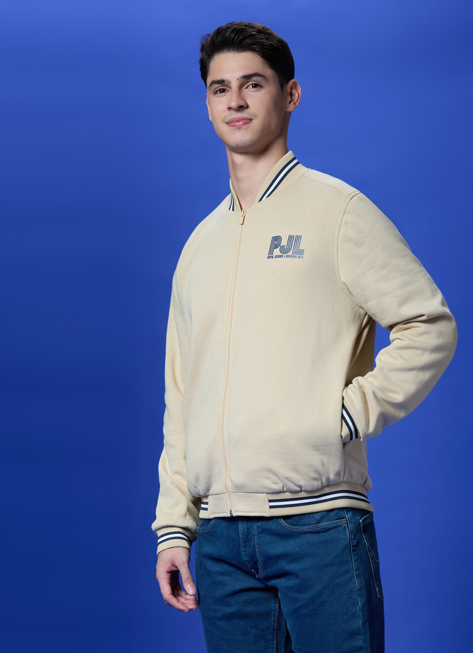 Fawn Baseball Neck Full Sleeve Lightweight Sweatshirt, , large image number 3