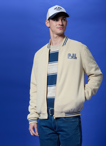 Fawn Baseball Neck Full Sleeve Lightweight Sweatshirt