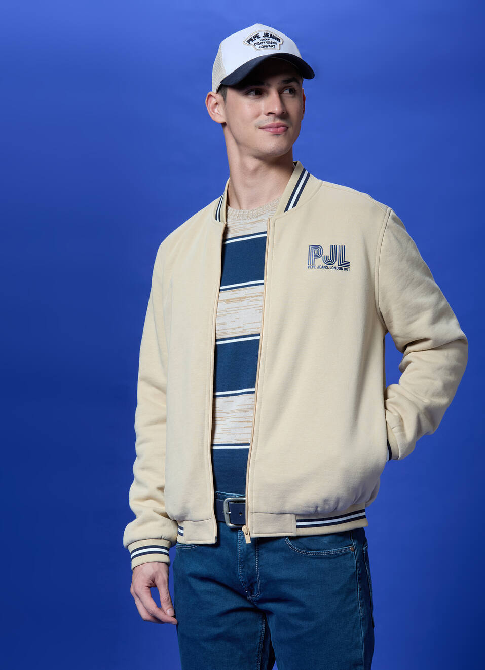 Fawn Baseball Neck Full Sleeve Lightweight Sweatshirt, , large image number 0