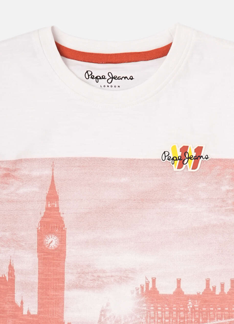 Boys White Graphic Print Short Sleeve T-shirt, , large image number 2