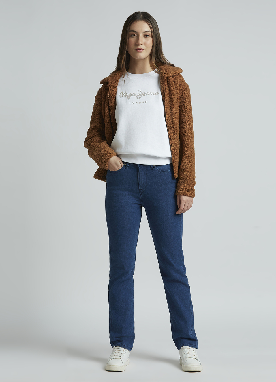 White Embellished Oversized Sweatshirt, , large image number 5