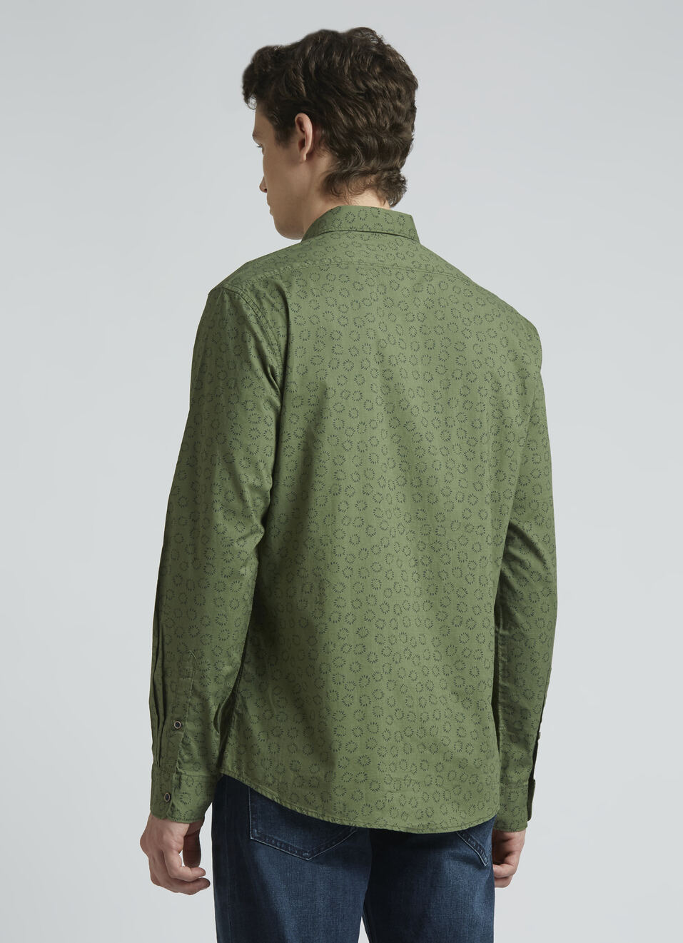 Green Printed Full Sleeve Shirt, , large image number 2