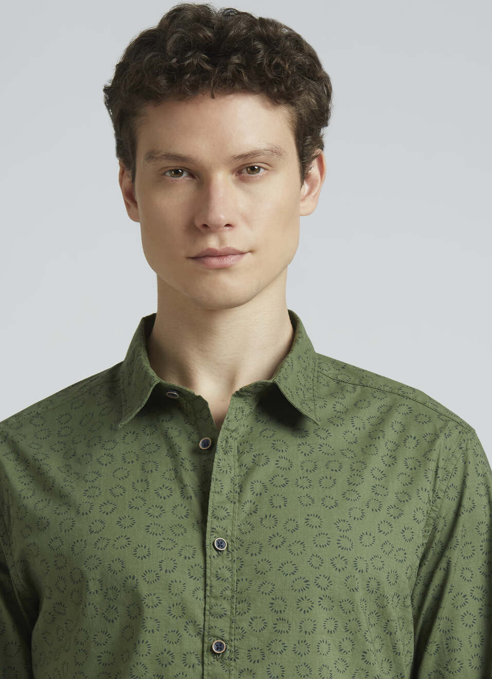 Green Printed Full Sleeve Shirt, , large image number 4