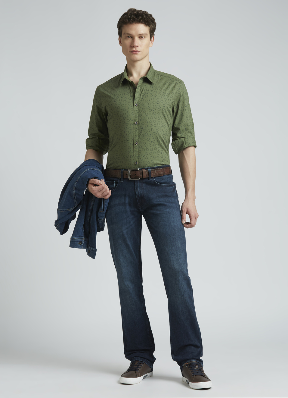 Green Printed Full Sleeve Shirt, , large image number 5