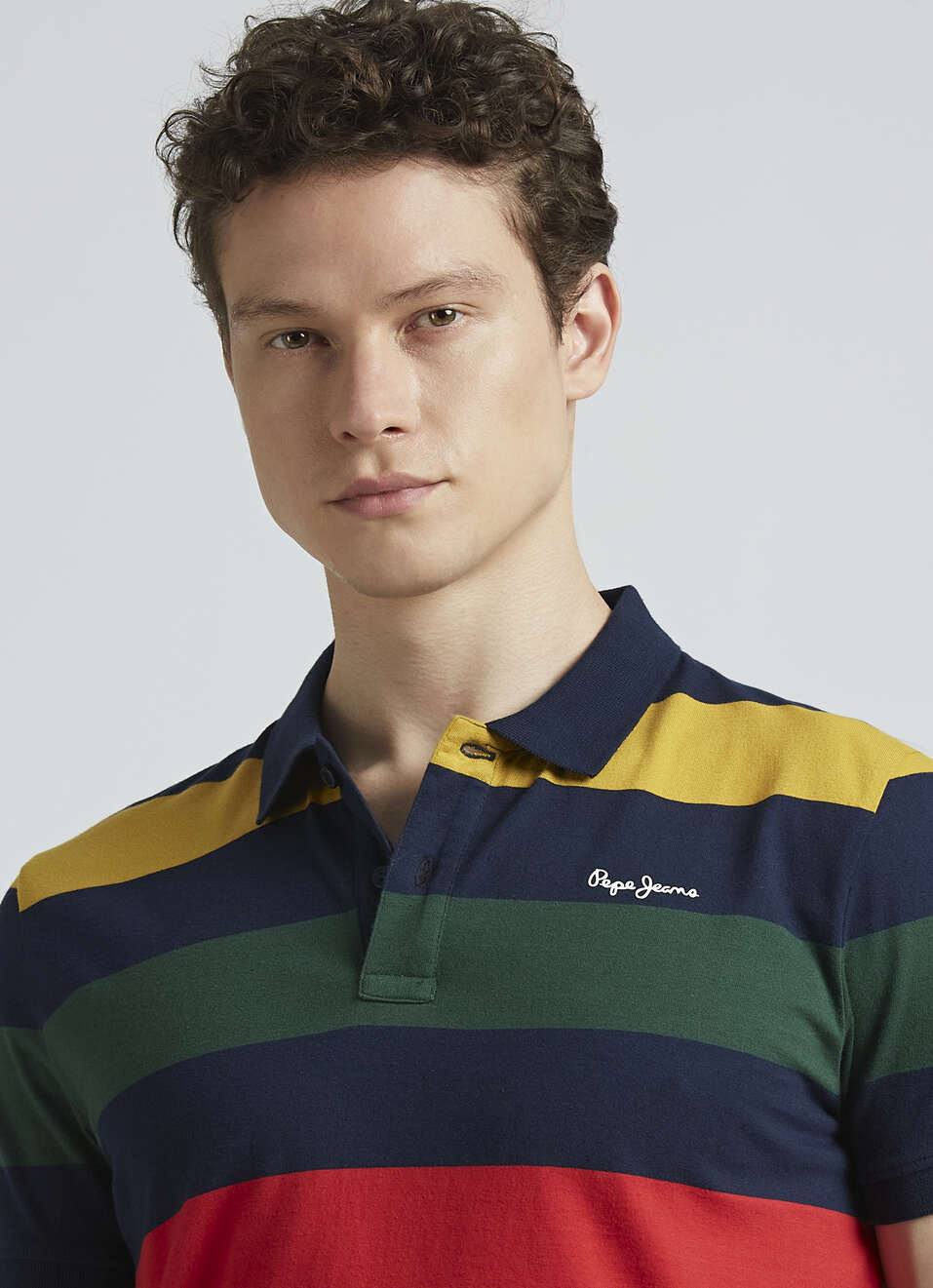 Navy Stripes Short Sleeve Polo, , large image number 4