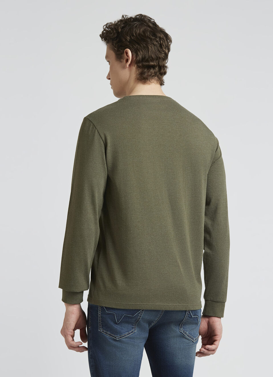 Green Graphic Print Full Sleeve T-shirt, , large image number 2