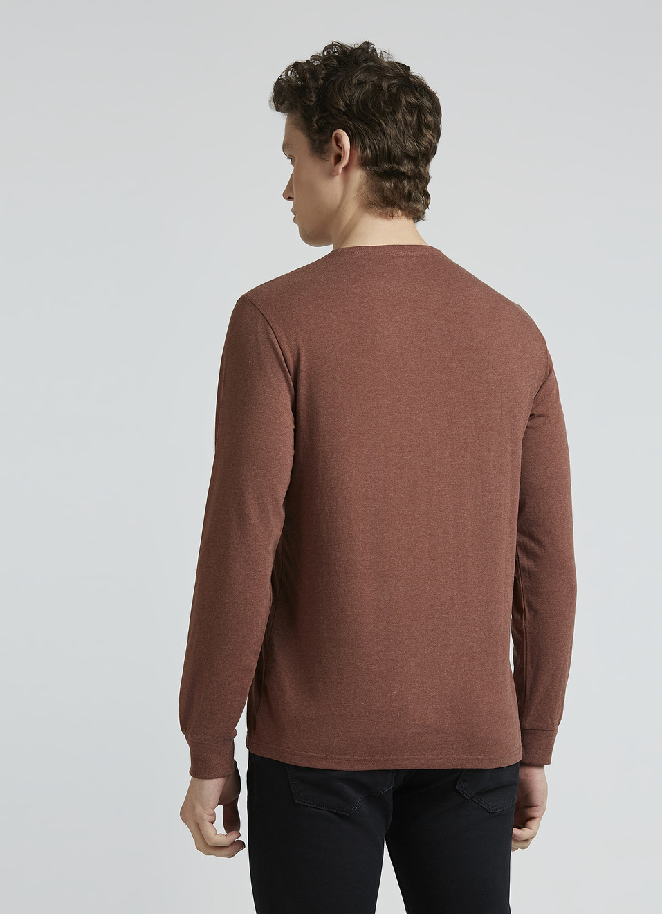 Brown Graphic Print Full Sleeve T-shirt, , large image number 2