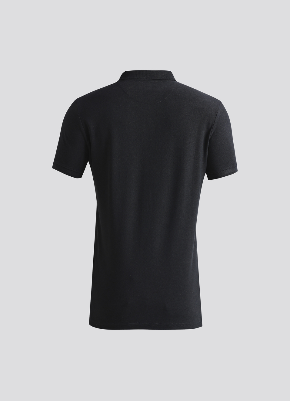 Black Flock Logo Print Short Sleeve Polo, , large image number 7