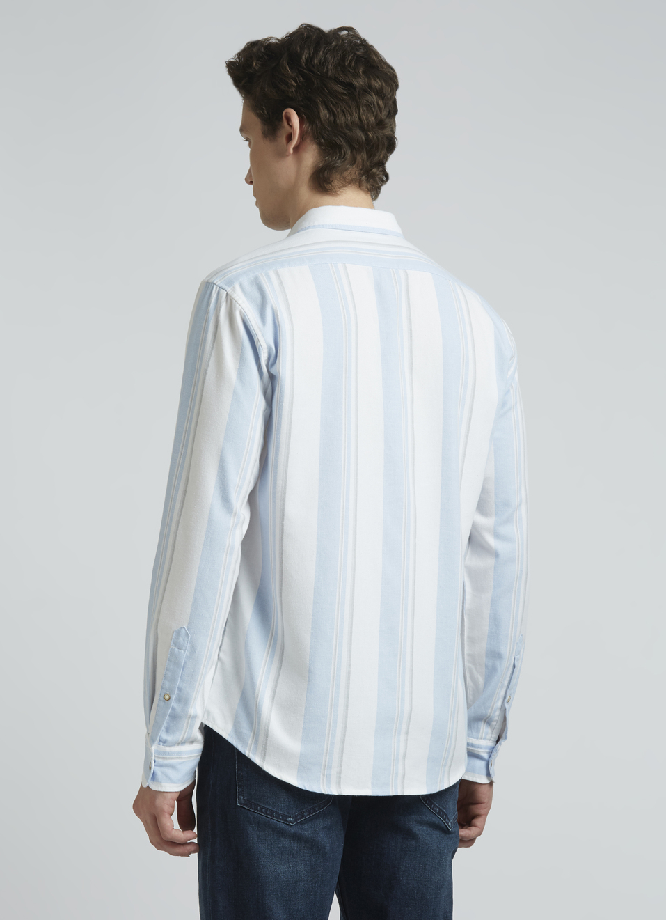 Blue Pastel Stripes Full Sleeve Shirt, , large image number 2