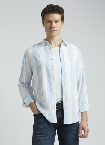 Blue Pastel Stripes Full Sleeve Shirt