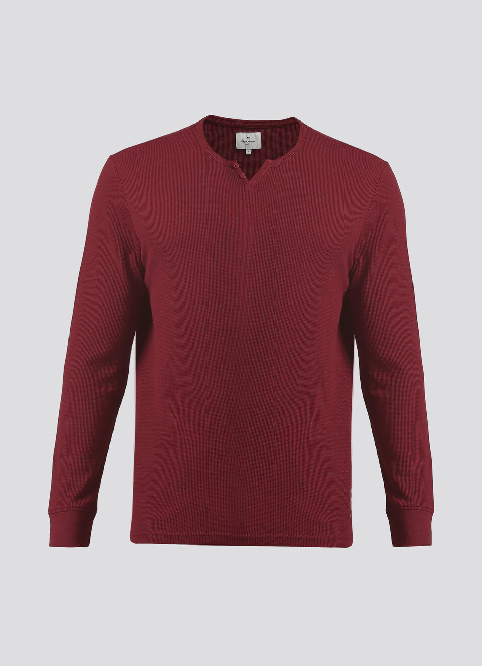 Burgundy Waffle Jersey Full Sleeve T-shirt, , large image number 6